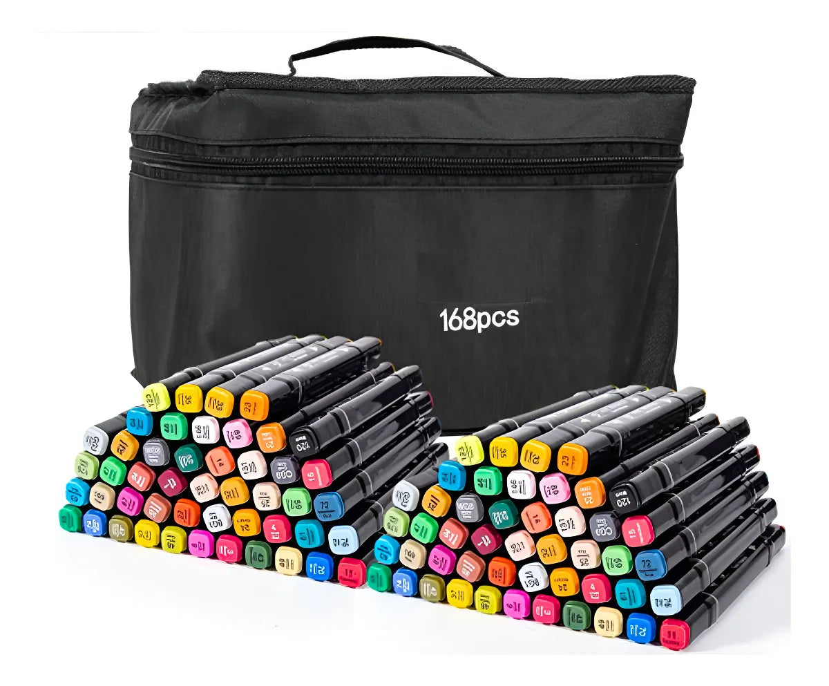 Set De Plumones 168 Marcadores
